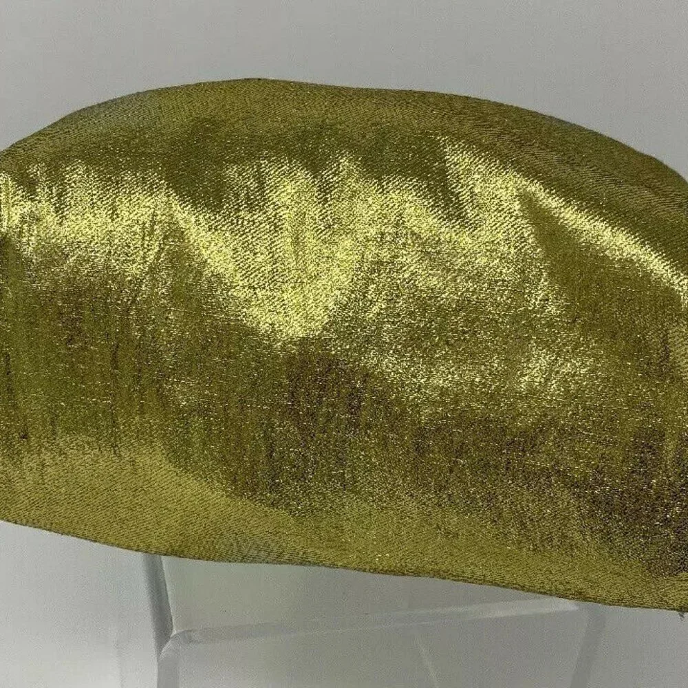 Vintage Krizia Gold Metallic Lame Make Up Bag